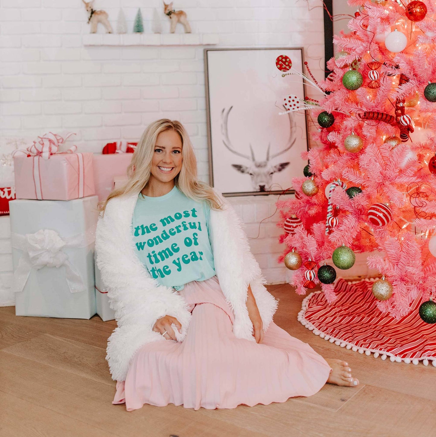 Christmas Graphic Tee Holiday Shirt Most Wonderful Time