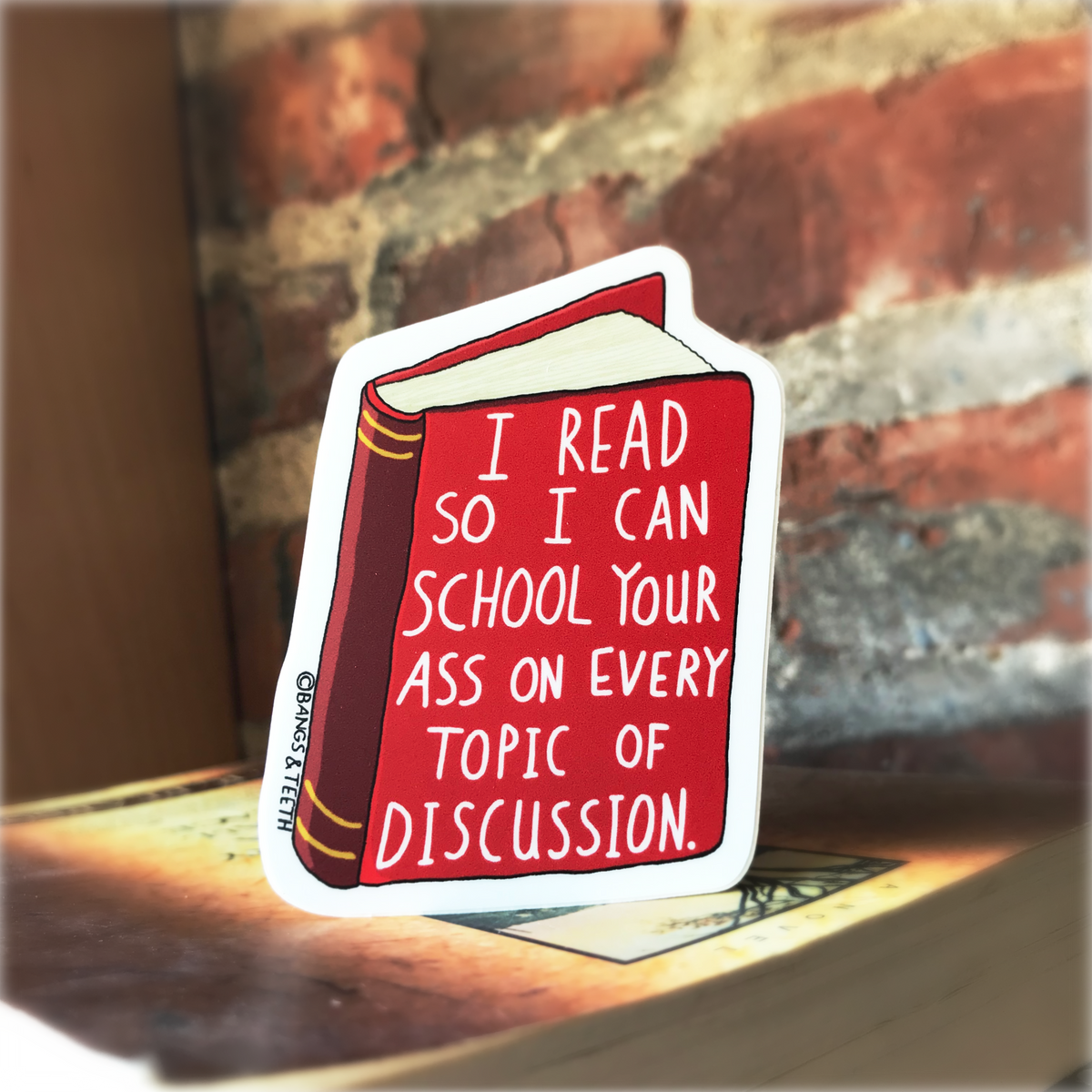 I Read So I Can School Your Ass Sticker