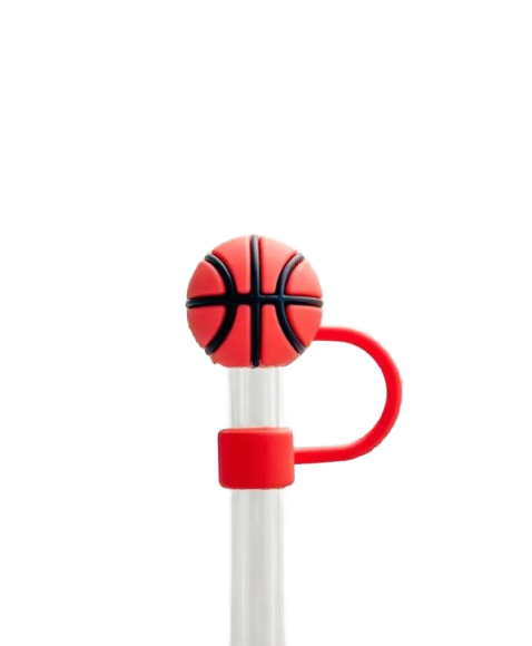 Jumbo Straw Cover-Basketball