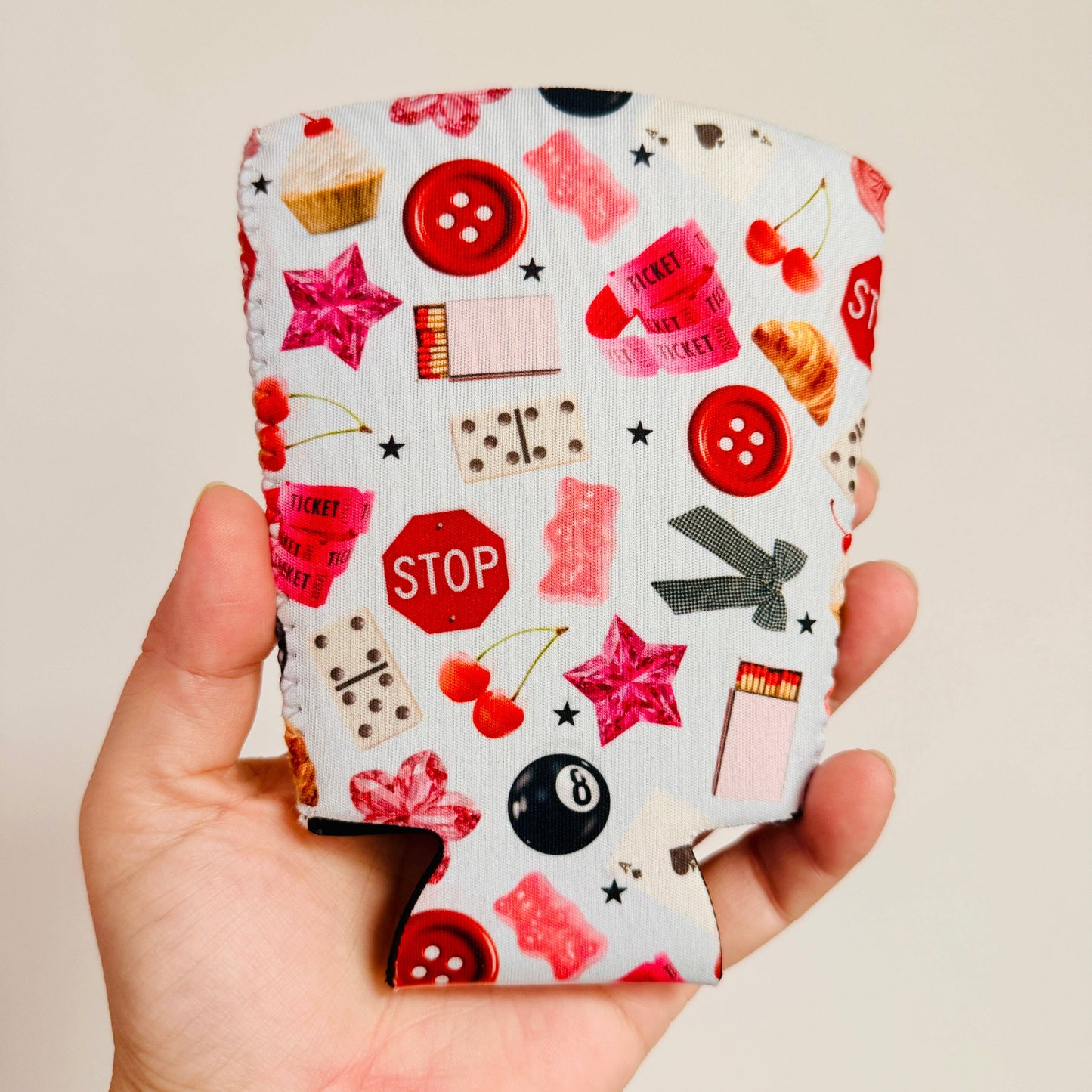 Iced Coffee Sleeve, Junk Journal Stickers Pattern