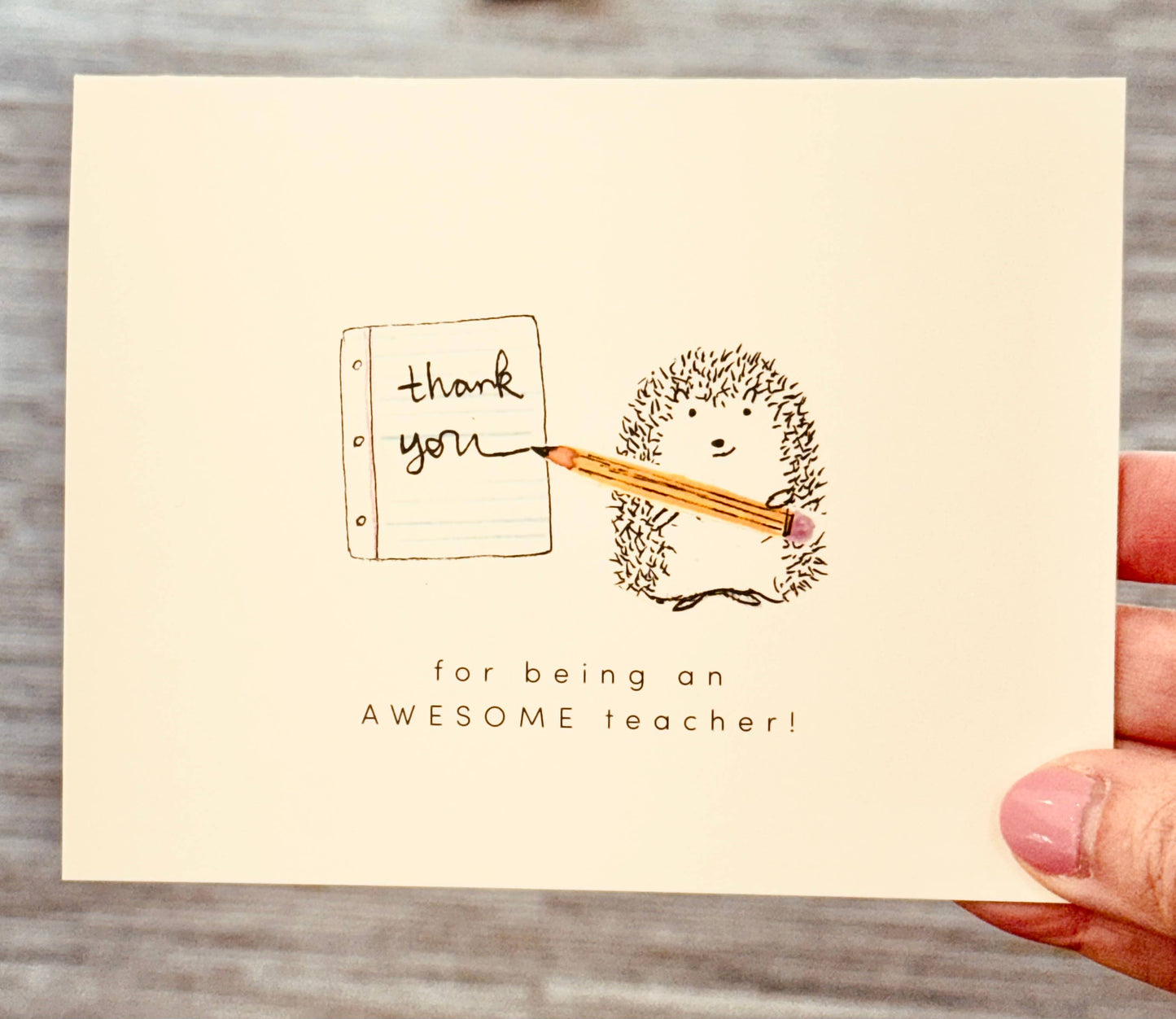 Teacher Thank You Notecard