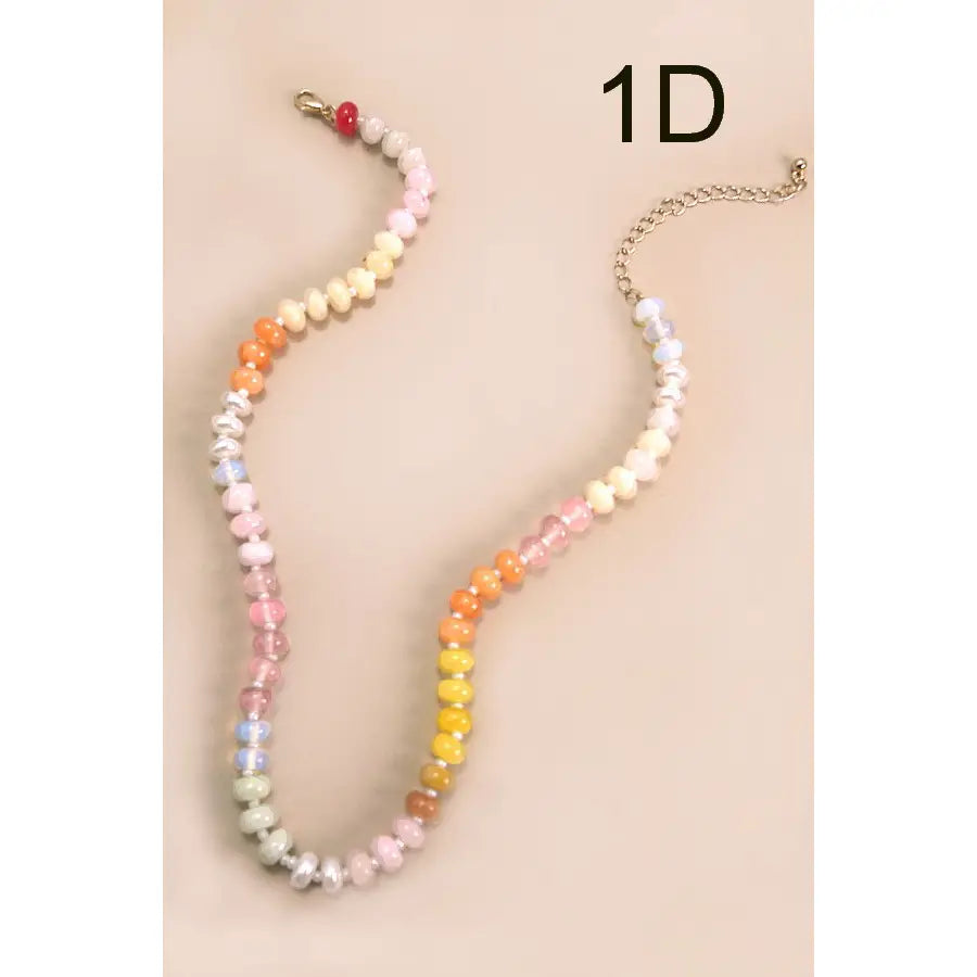 Natural Agate Candy Bead Necklace