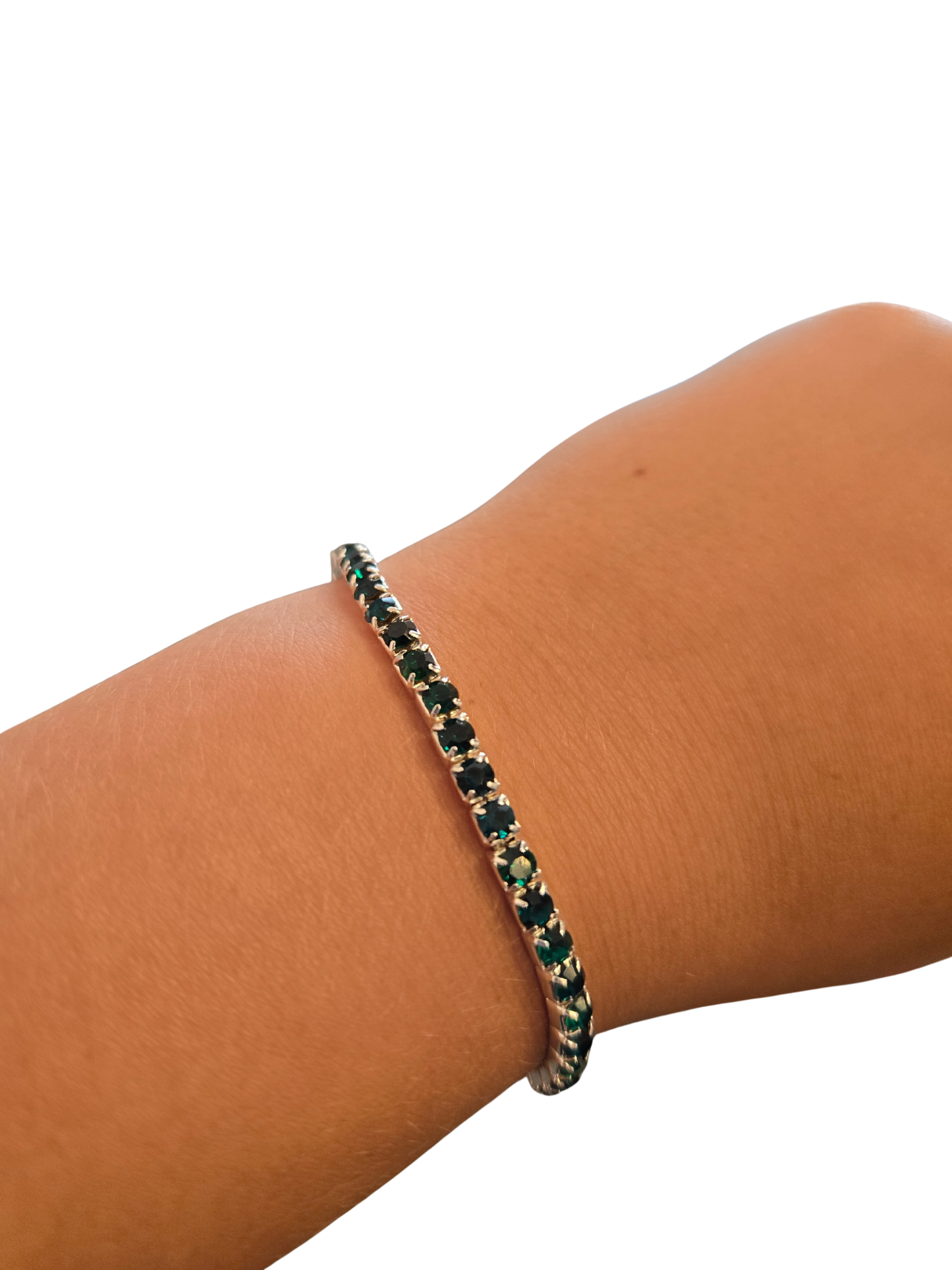 Crystal Tennis Bracelet - Emerald