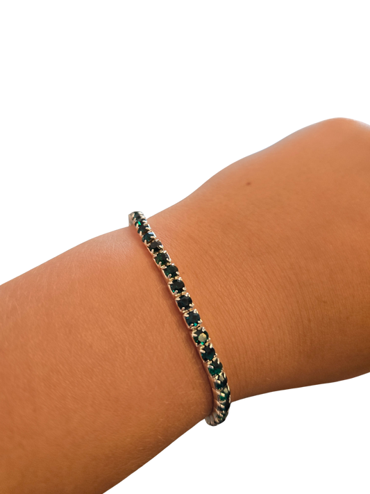 Crystal Tennis Bracelet - Emerald