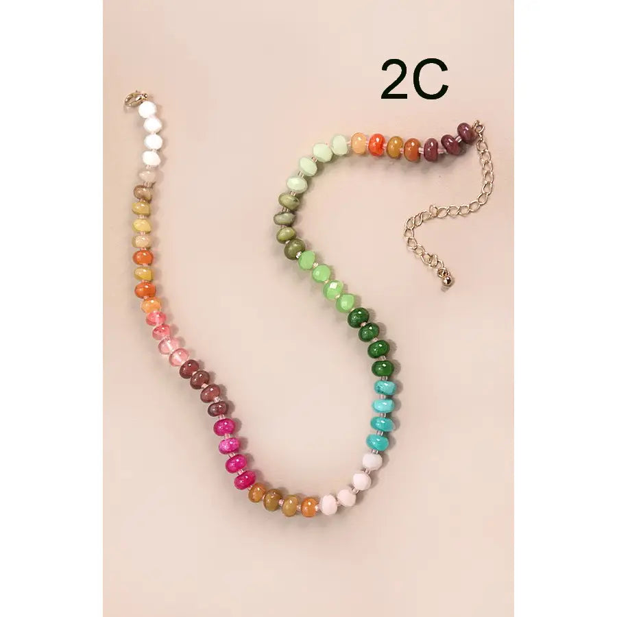 Natural Agate Candy Bead Necklace