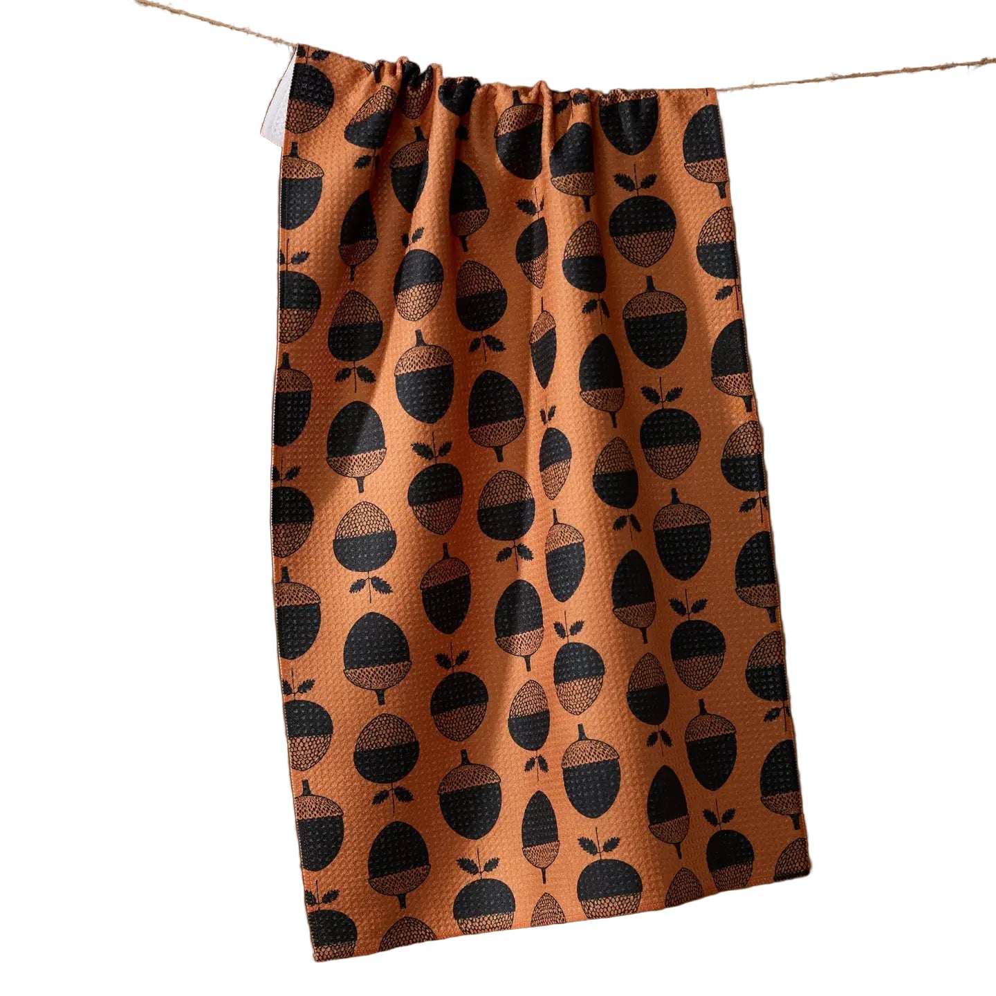 Geometry Tea Towel- Acorn Noir