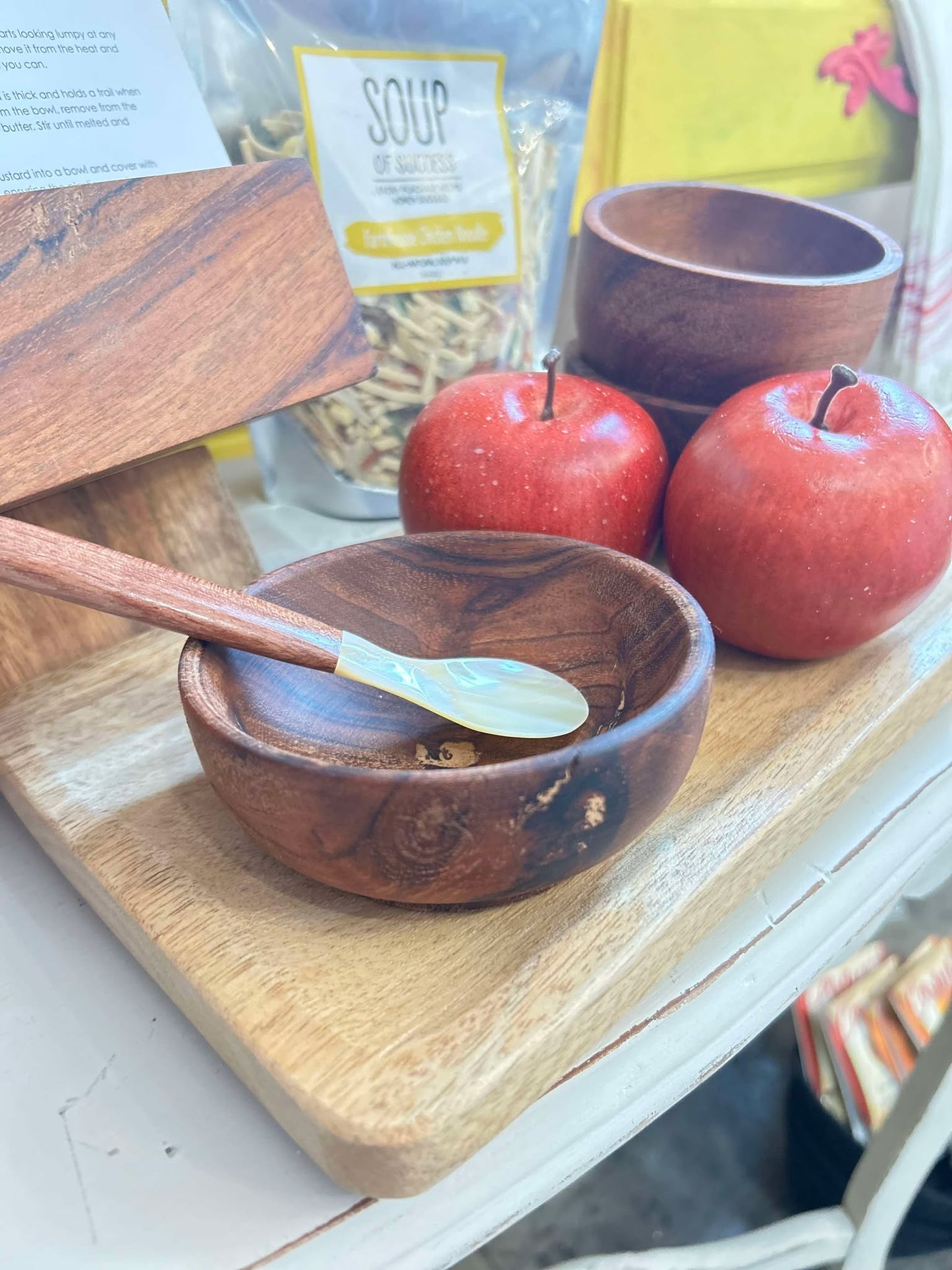 Wood and Shell Spoon
