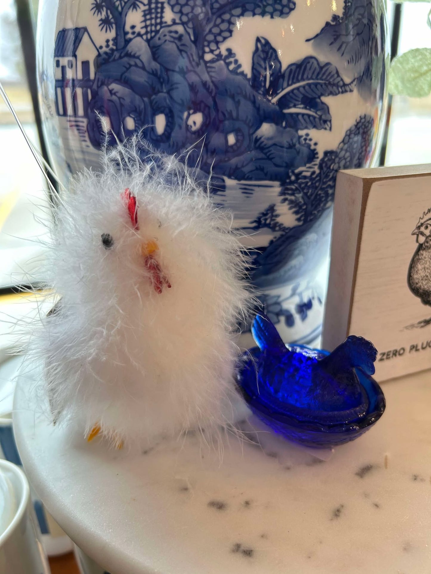 Fuzzy Chicken Ornament