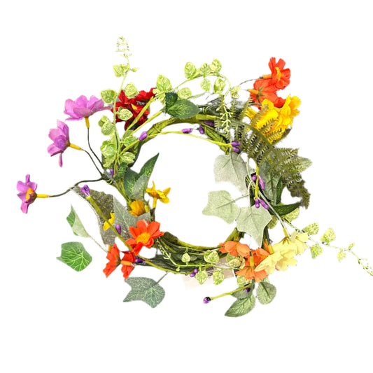 Multi Color Spring Candle Ring 4.5"