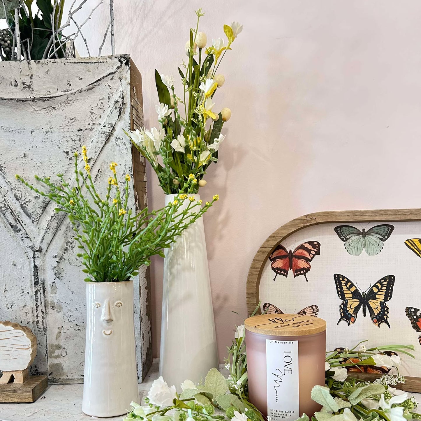 18in Floral Spring Bush