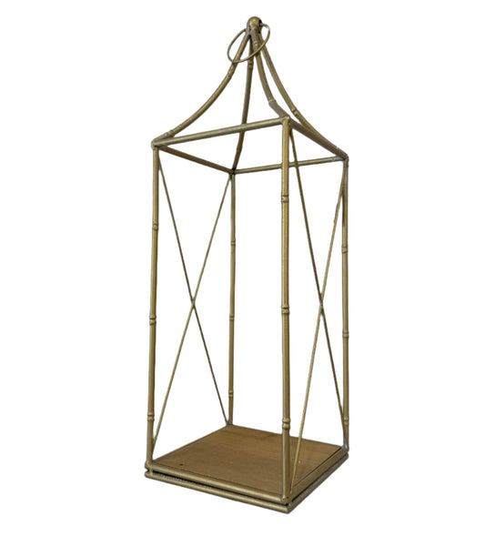 Distressed Golden Lantern Lg