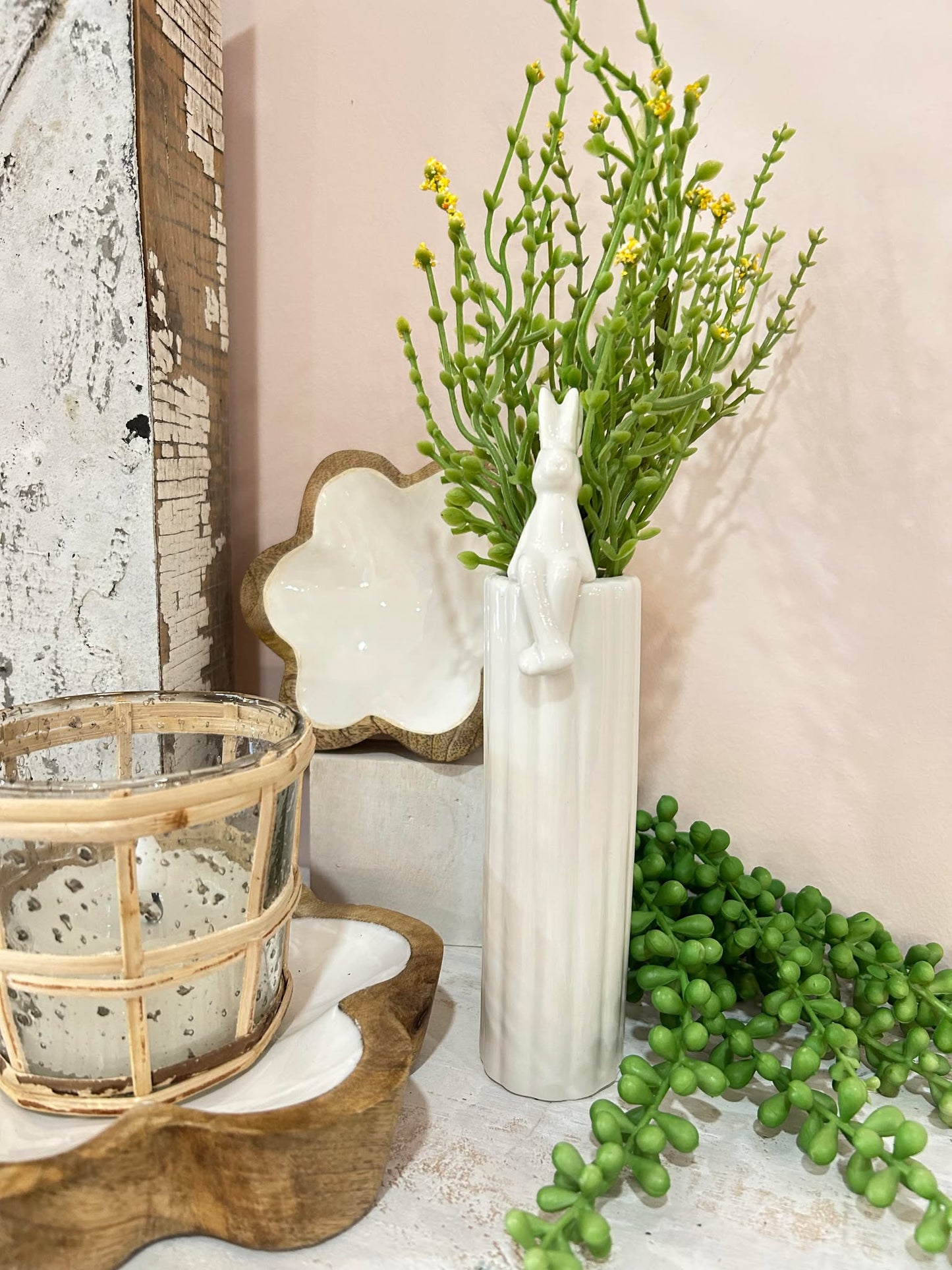 Skinny,Fluted Bunny Vase
