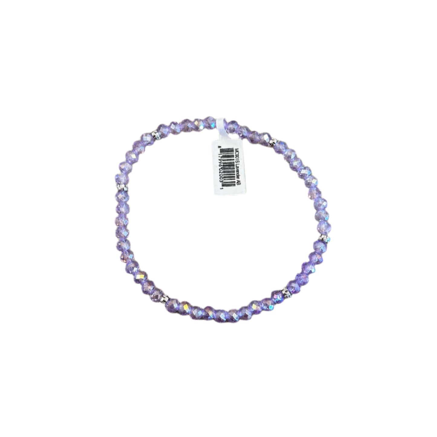 Mini Crystal Bracelet w/ Silver Accent- Lavender