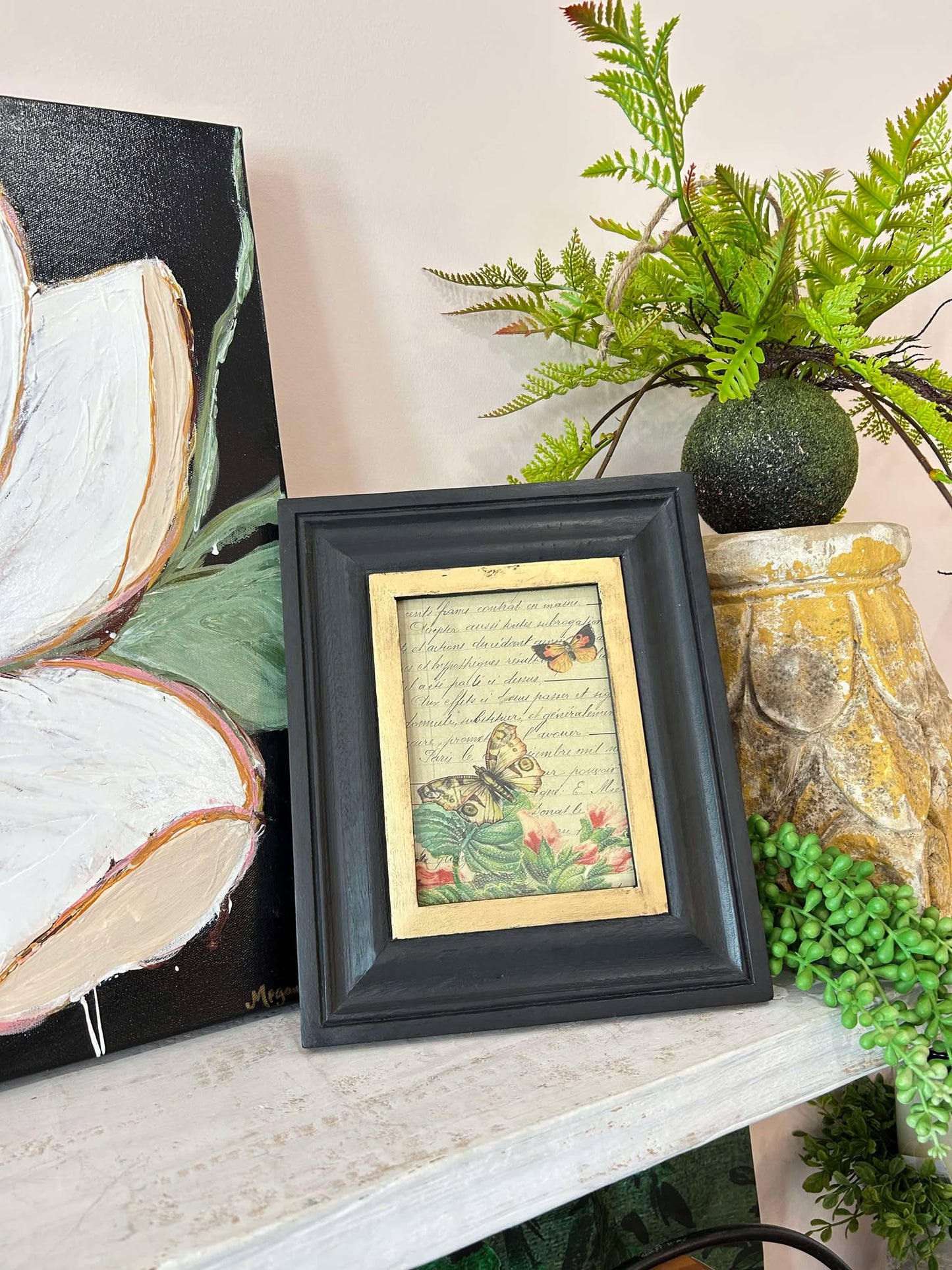 5x7 Black and Gold Wooden Frame