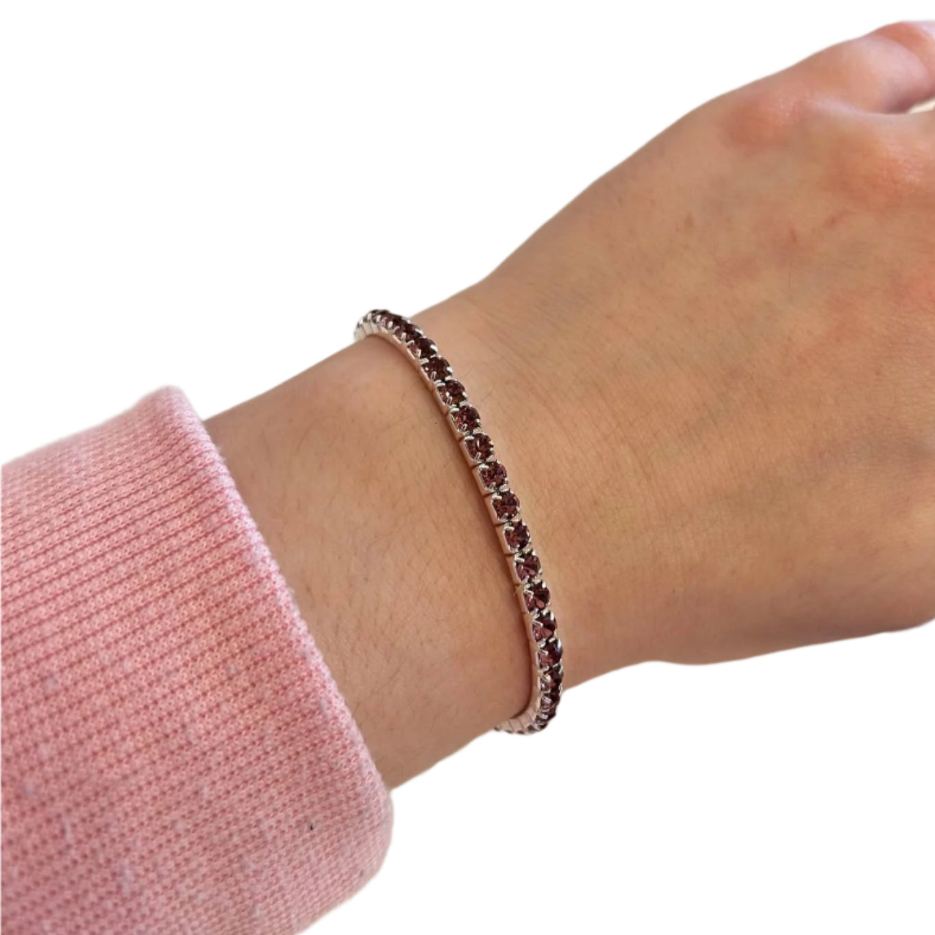 Crystal Tennis Bracelet- Lavender