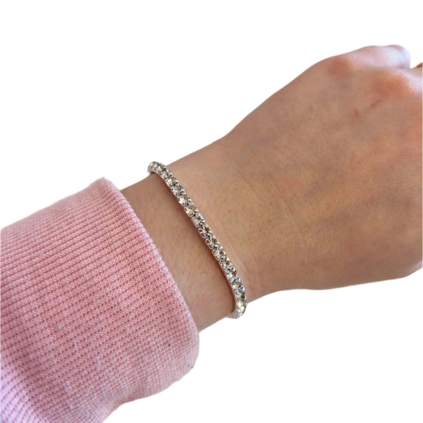 Crystal Tennis Bracelet- Clear