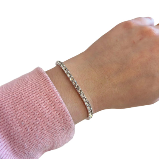 Crystal Tennis Bracelet- Clear