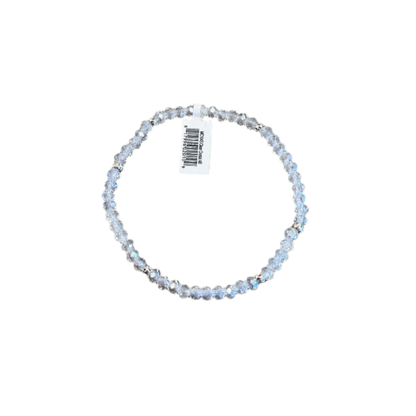 Mini Crystal Bracelet w/ Silver Accent- Clear