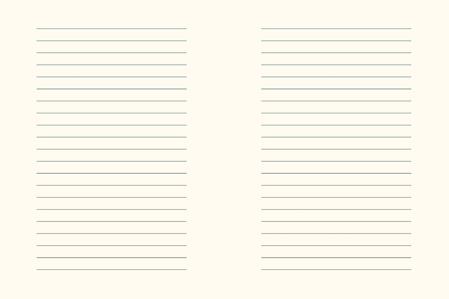 Two sheets of lined paper on a white background