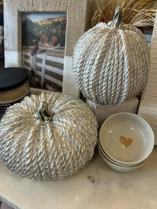 Flat Rope Resin Pumpkin