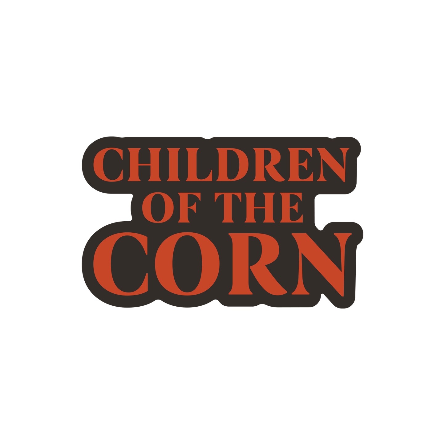 Logo for 'Children of the Corn' with red text on a black background