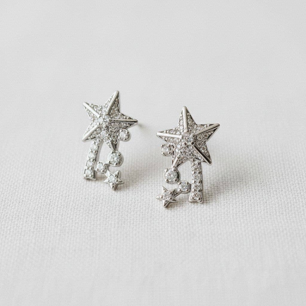 Celeste-Comet Vintage Inspired Earrings