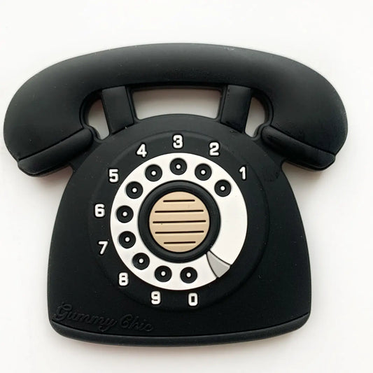 Rotary Dial Phone Teether - Black