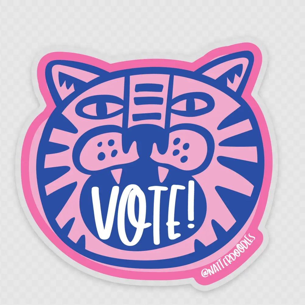 Vote! Tiger Sticker