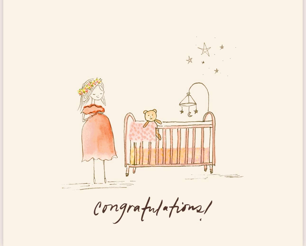 Mom to be Baby Shower Congratulations Card