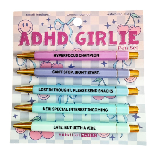 ADHD Girlie Pen Set