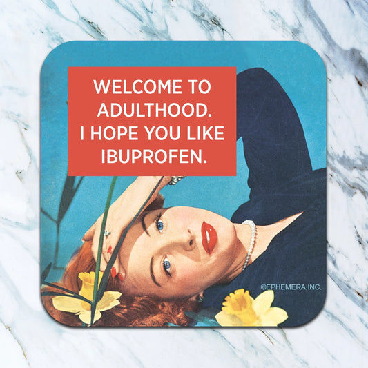 Neoprene Coaster-Welcome to Adulthood