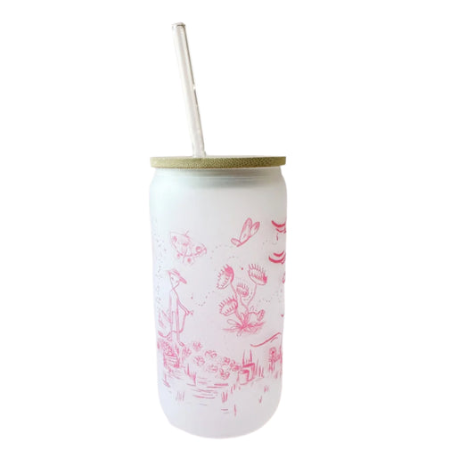 Alien Garden Toile Glass Can