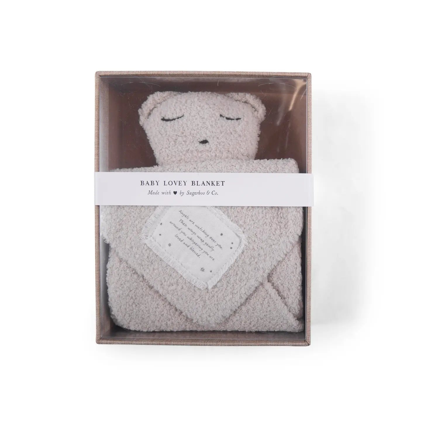 Baby Lovey Blanket- Oatmeal Bear