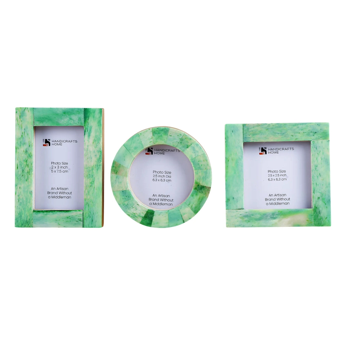Baby Photo Frame-Green, Round
