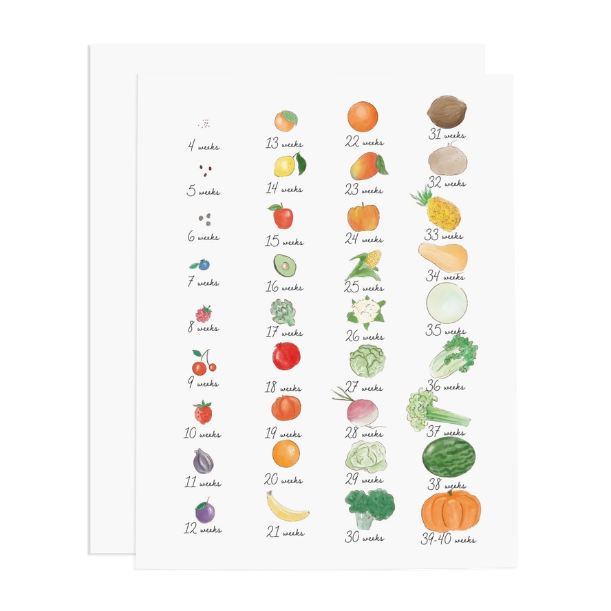 Baby Weekly Growth Card