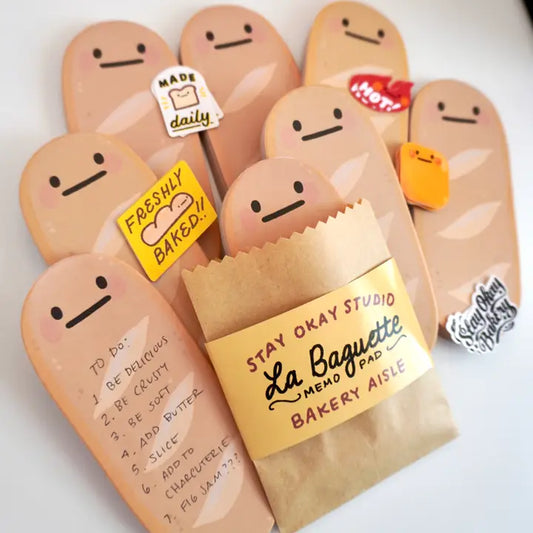 La Baguette Memo Pad with Stickers