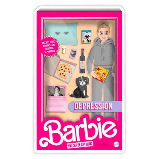 Barbie Depression Doll Sticker