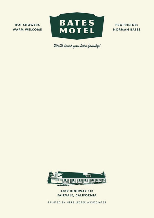 Bates Motel Notepad Set