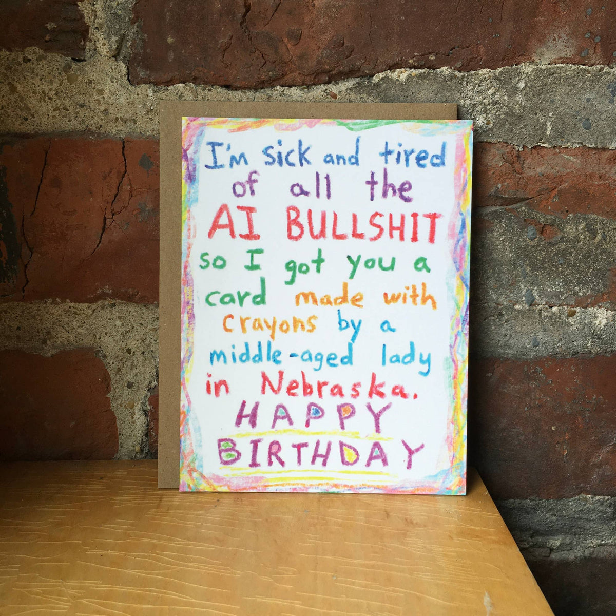 Tired of Artificial Intelligence Card