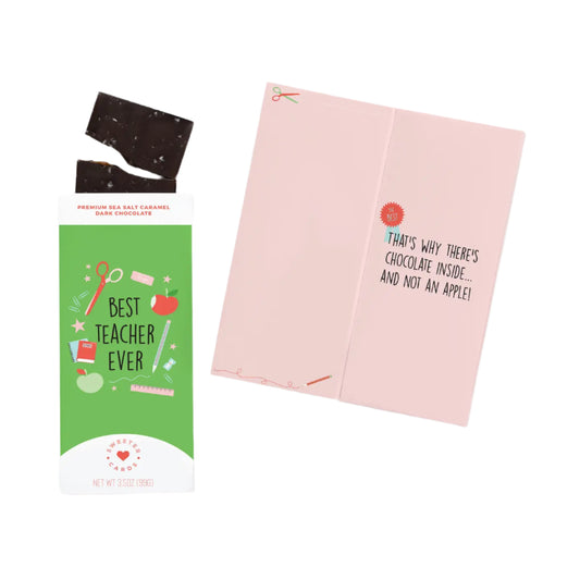 Best Teacher Ever Card with Chocolate