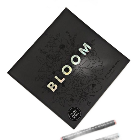 Bloom  Adult Coloring Book with Bonus Velvet Pages