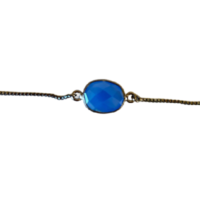 Blue Chalcedony Slider Bracelet