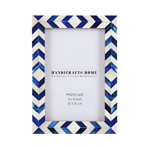 Blue Chevron 4x6 Photo Frame