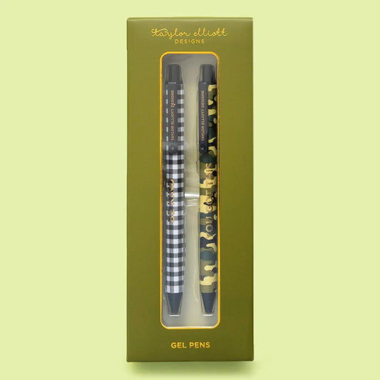 Camo and Gingham Pen Duo