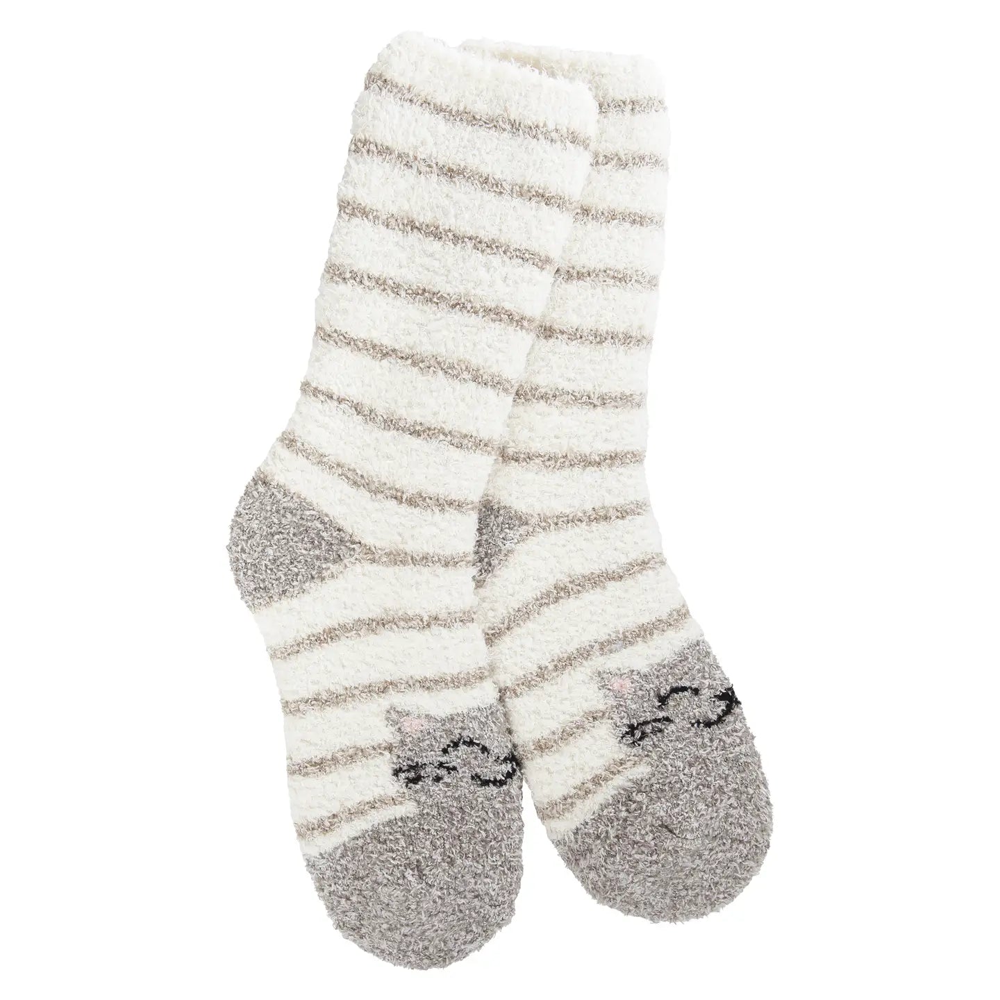 World's Softest Socks- Fireside Cat Stripe