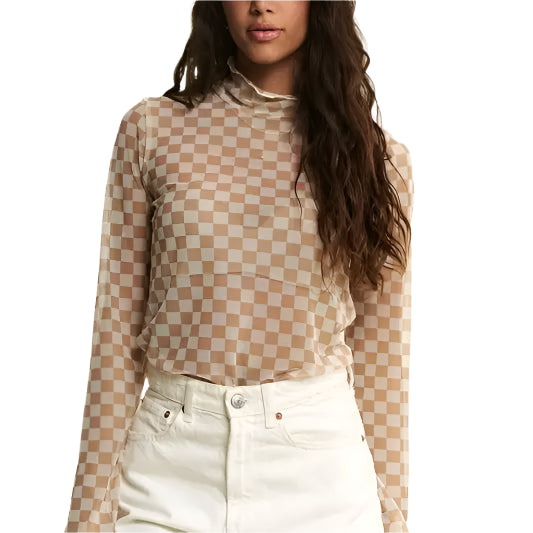 Checkered Mesh Top