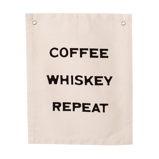 Coffee Whiskey Repeat Banner