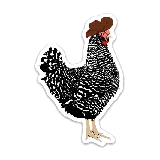 Cowboy Hat Chicken Sticker