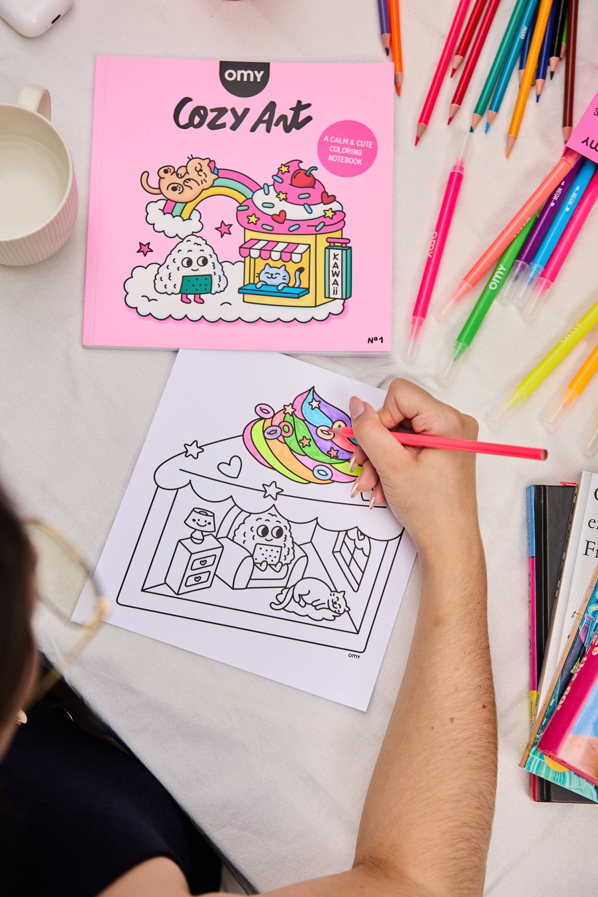 Cozy Art Coloring Book-Kawaii