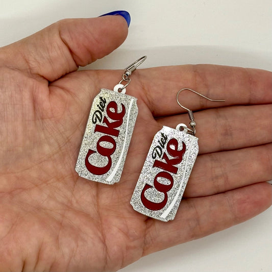 Diet Coke Acrylic Earrings